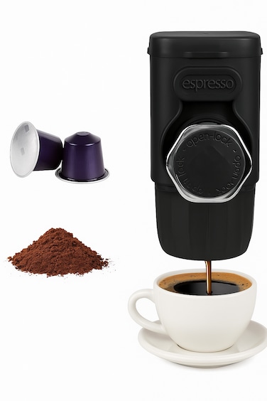 Mini Espresso Coffee Maker Portable, 18 Bar Manual Coffee Machine for Travel, Camping, Outdoor, and Home Small Handheld Coffee Brewer for Fresh Espresso