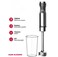 Hand Blender Heavy Duty Stick Blender with Adjustable Speed, Titanium Blade, LED Light &amp; 800ml Measuring Cup &ndash; Powerful Handheld Blender for Smoothies, Soups &amp; Sauces