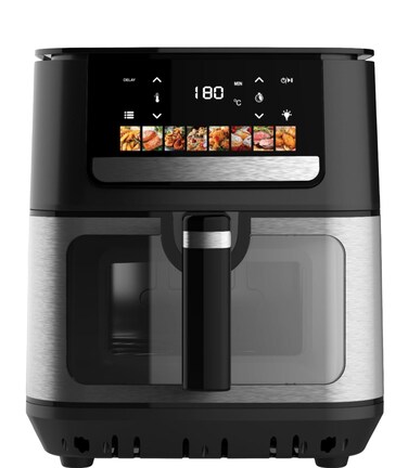 Digital Air Fryer with Touch Screen &ndash; 8 Preset Cooking Programs, Dual Heating System, 80% Less Fat, Oil-Free Hot Air fryer Oven