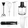 5 in 1 Hand Blender 12 Speed Handheld Blender with 800ml Beaker 600ml Chopper Egg Whisk Milk Frother Stainless Steel Blades for Soup Smoothie Puree