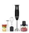 5 in 1 Hand Blender 12 Speed Handheld Blender with 800ml Beaker 600ml Chopper Egg Whisk Milk Frother Stainless Steel Blades for Soup Smoothie Puree