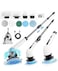 9 in 1 Electric Spin Scrubber, Cordless Cleaning Brush with 9 Replaceable Brush Heads and 54 Inch Adjustable Extension Arm, Power Shower Scrubber for Bathroom, Kitchen, Floor, Tile, Tub