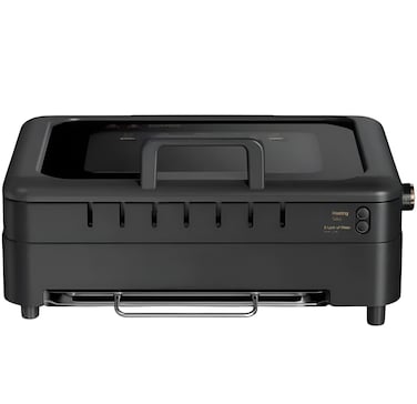 Vintax Indoor Barbecue Grill 900W Fast Heating, Less Smoke, Electric BBQ Grill with Non-Stick Surface, Glass Lid for BBQ Cooking &ndash; Compact &amp; Easy to Clean