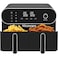 NicswareDual Basket Digital Air Fryer &ndash; 5.5L Capacity, Independently Controlled Chambers, 6 Cooking Programs, LED Display, Air Fry, Bake, Roast Broil, Reheat &amp; Dehydrate