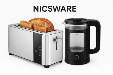 2 in 1 Combo Set 4 Slice Stainless Steel Toaster with Extra Wide Slots &amp; Adjustable Controls + 1.5L Electric Kettle 1500W Fast Boil, Auto Shut-Off, Safety Lock Lid