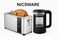 2 in 1 Combo Set 4 Slice Stainless Steel Toaster with Extra Wide Slots &amp; Adjustable Controls + 1.5L Electric Kettle 1500W Fast Boil, Auto Shut-Off, Safety Lock Lid