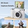 HD Digital Camera 48 Mega Pixel with 2.4&rdquo; Flip Screen &ndash; Vlogging &amp; Photography Camera for Travel, Selfies &amp; Videos   Compact Rechargeable Camera   Ideal Christmas &amp; Birthday Gift

