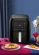 Digital Air Fryer with 8L Capacity &ndash; 1700W, LED Touch Display, 7 Cooking Programs, Glass Window View, Oil-Free Frying, Nonstick Air Fryers Basket, Dishwasher-safe, Elegant Black Design