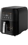 Digital Air Fryer with 8L Capacity &ndash; 1700W, LED Touch Display, 7 Cooking Programs, Glass Window View, Oil-Free Frying, Nonstick Air Fryers Basket, Dishwasher-safe, Elegant Black Design