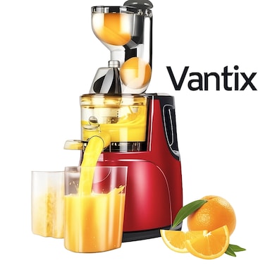 Vantix Slow Masticating Juicer Extractor &ndash; Wide Chute, Quiet Motor, High Nutrient Juice Yield, BPA-Free, Juice Machine for Fruits, Vegetables, Smoothies, Healthy Drinks