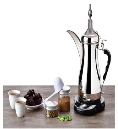 Nicsware Arabic Coffee Maker with Base &amp; Control Menu Function Stainless Steel - 1000W, 1L Capacity - Durable, Modern Design for Perfect Traditional Coffee Brewing