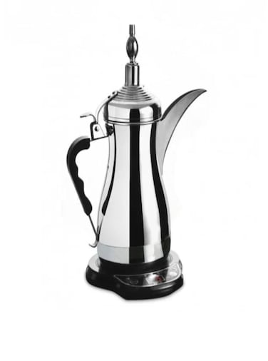 Homeonics Arabic Coffee Maker with Base &amp; Control Menu Function Stainless Steel - 1000W, 1L Capacity - Durable, Modern Design for Perfect Traditional Coffee Brewing