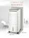 Portable Air Cooler 6L &ndash; Evaporative Cooling Fan with Water Tank, 3 Speeds, Ionizer, Auto Swing, 7.5H Timer, Remote Control, Compact Design, Energy Efficient &amp; Air Purifier for Home &amp; Office