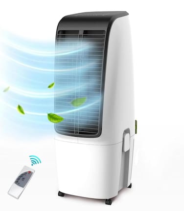 Portable Air Cooler 20L &ndash; Evaporative Cooler with Detachable Water Tank, 3 Modes &amp; 4 Speeds, Honeycomb Filter, Touch &amp; Remote Control, Silent Cooling, Energy Saving for Home &amp; Office