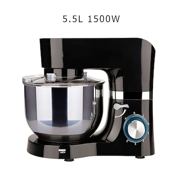 Nicsware Stainless Steel Electric Stand Mixer with Bowl 5.5L 1500W Powerful Kitchen Mixer with 6-Speed Settings, Stainless Steel Bowl, Dough Hook, Whisk, and Beater