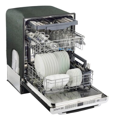 Stainless Steel Dishwasher &ndash; Freestanding 12/14 Place Settings, Energy-Efficient, Quiet Operation, Multiple Wash Programs for Home &amp; Kitchen