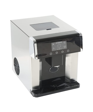 Ice Maker with Water Dispenser &ndash; 2-in-1 Countertop Ice Machine &amp; Water Dispenser, Fast Crystal-Clear Ice Making, Compact Design, Ideal for Home, Office, and Parties