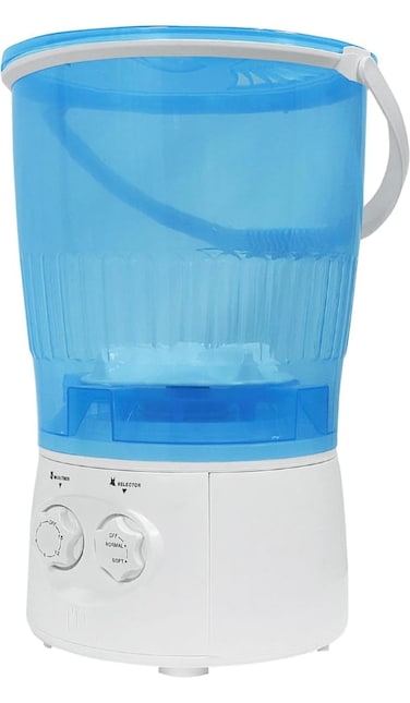 Nicsware Mini Washing Machine 2KG Baby Washer &ndash; Compact Portable Washer with Twin Knob Controls, Wash Timer &amp; Mode Selector Lightweight Blue Mini Tub for Baby Clothes, Travel, Dorm