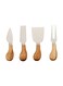 4-Piece Cheese Knives And Serving Tools Set Silver/Brown