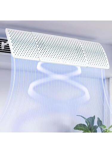 Seemo AC Air Flow Deflector for Centralized outlets, Adjustable Side Outlet Air Wing, AC Deflector Central Air Conditioner Deflector, With Activated Charcoal to Keep Air Fresh