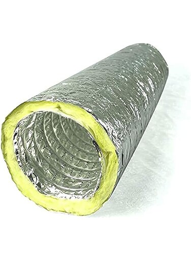 Royal Apex Aluminium Flexible Duct Venting Duct Hose for Air Exhaust Line, Air Condition Line (8 inch insulated)