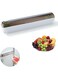 Khazna Magnetic Plastic Cling Food Wrap Dispenser with Slide Cutter - Wall Mount Refillable Wrap Dispenser, Cling Film Divider for Kitchen, Reusable Household with Roll Storage Box