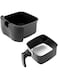NuWave 3QT Brio Replacement Base Tray and Fry Pan Basket Air Fryer parts, Black