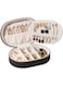 ProCase Travel Jewelry Organizer Box, Small Jewelry Organizer for Earrings Bracelet Necklace Ring, Compact Jewelry Storage Case for Women Girls -Black