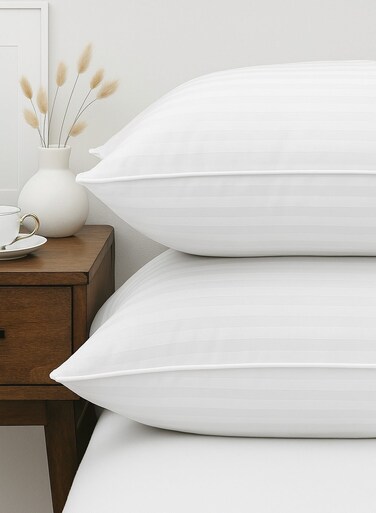 Somer Field - Luxury Super Soft Pillows for Sleeping - Set of 2 Standard Size Bed Luxury Pillow's for Stomach, Back &amp; Side Sleepers