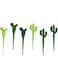 ALMEKAQUZ Children's Fruit Fork Pick Creative Cactus Pattern Bento Box Decoration Fork Cake Small Fork Dessert Fork Mini Cartoon Toothpick Cake Dessert Pastry Party Supply, 24 PCS