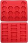 2-Pack Silicone Dog Tray Mold (one tray with bones, one tray with paws) Treats For Pets - Red