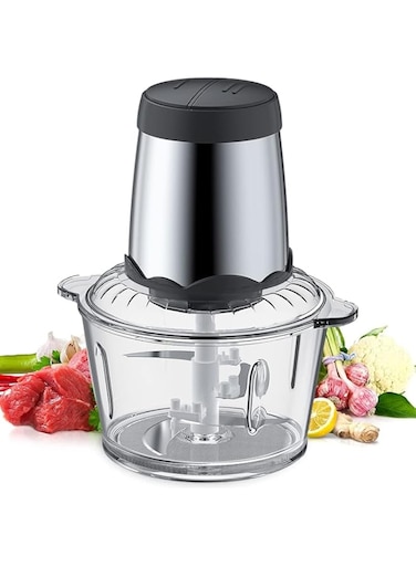 FALAHOM 3L Electric Meat Grinder, Electric Food Chopper 3L, Food Processor Stainless Steel Meat Blender with 4 Large Sharp Blades for Meat, Vegetables, Fruits and Nuts