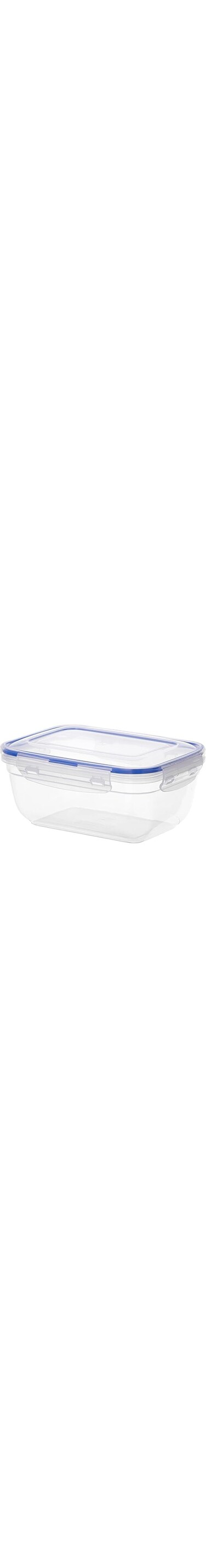 FITTO 900 ml Square Plastic Food Storage Container &ndash; Airtight, Durable, and Freezer-Safe with Blue Lid