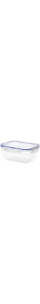 FITTO 900 ml Square Plastic Food Storage Container &ndash; Airtight, Durable, and Freezer-Safe with Blue Lid