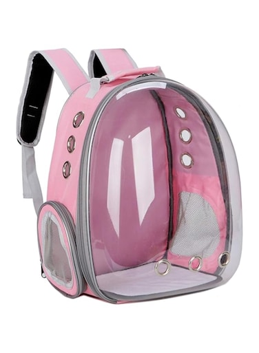 LIUBINGTB Pet bag Cat Carrier Bags Breathable Pet Carriers Small Dog Cat Backpack Travel Space Capsule Cage Pet Transport Bag Carrying For Cats Pet bag (Color : Pink)