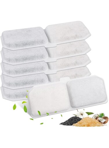 UCEC Cat Water Fountain Filters, 6 Pack Pet Water Fountain Filter Replacement Charcoal Water Fountain Filter Compatible with Aookupett LEXVSS Cat Water Dispenser