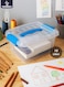 15 Liters Premium Clear Plastic Storage Box with Lockable Lid, Carry Handle &amp; Clip Locks T114629 &acirc;&euro;&ldquo; Stackable Transparent Organizer Bin for Clothes, Toys, Tools &amp; Home Storage (34&Atilde;&mdash;25&Atilde;&mdash;21 cm)