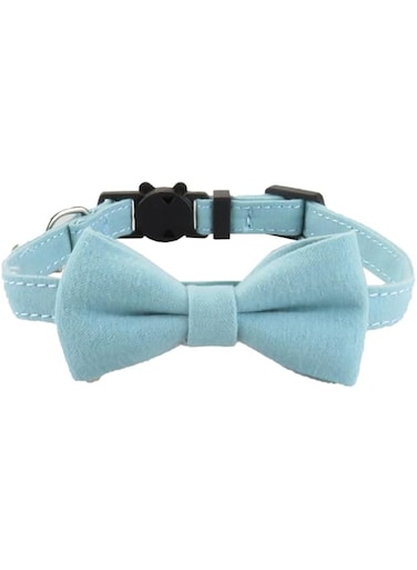 Erweicet Cat Collar Breakaway with Cute Bow Tie and Bell for Kitty Pet Adjustable Bow-tie Blue