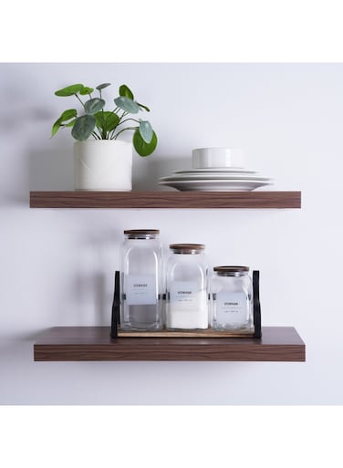 Home Arelle 3-Piece Glass Canister With Stand - Clear
