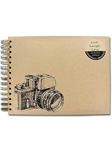 Large Premium Photo Album Scrapbook with Window (Beige)