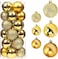 30PCS Christmas Balls Ornaments Shatterproof Christmas Balls Ornaments Set &ndash; Gold &amp; Clear 4CM Decorative Hanging Baubles for Xmas Tree, Party, Wedding, and Holiday Decorations