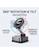 MOBCOS Ultra-Versatile Alloy Magnetic Car Phone Holder with Strong N52 Magnets, 360&deg; Rotation &amp; Adjustable Dual-Joint Arm, MagSafe Compatible Dashboard Mount