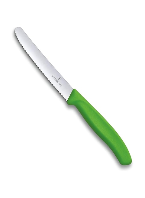 Victorinox 6.7836.L114 Tomato Utility Knife Serrated Edge Green, 11 cm