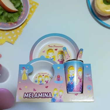 5 Pcs Melamine set, Colorful Dinner set for Kids Twin Princess ID1661