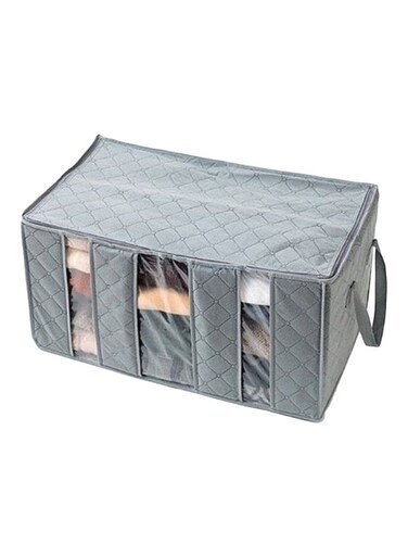 Three-Grid Clothes Organizer Grey/Clear 60x35x31cm