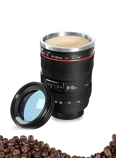 Life Camera Lens Coffee Mug, Fun Photo Stainless Steel Lens Mug Thermos Great Gifts for Photographers, Home Supplies, Friends, School Rewards