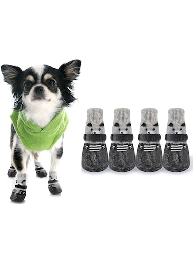 Bolivia's Non Slip Dog Socks, Rubber Sole Dog Paw Protectors with Adjustable Straps, Waterproof Breathable Pet Shoes for Dogs Cats Socks, Dog Cat Paw Socks Fit for Indoor Outdoor Wear