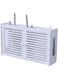 luckiner Wall Hanging Wifi Router Shelf TV Set-top Storage Box for DVD Players Game Consoles 38 * 9 * 26cm White