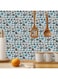 Homya 18 pieces of creative matte tile stickers 11.81 inches * 5.9 inches visual 3D brick pattern wall stickers wallpaper peelable self-adhesive kitchen wall countertop decoration stickers