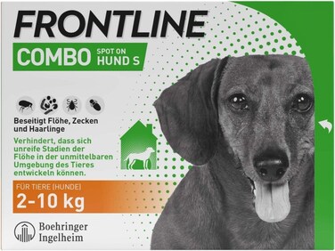 Frontline Flea &amp; Tick Spot On Combo for Dogs &amp; Home Protection Small - 3 Pipettes